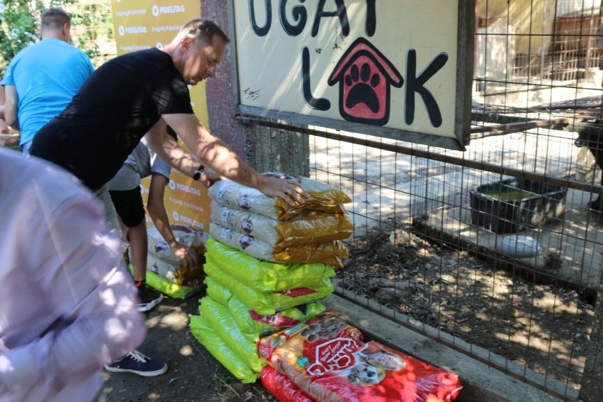 Újabb adományt vitt a kisvárdai kutyamenhelynek a Fidelitas